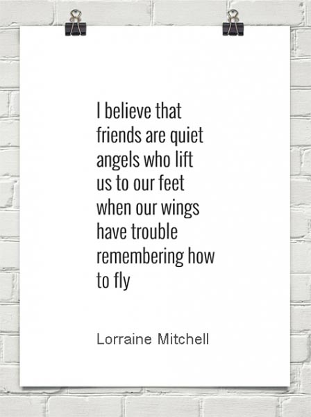 I Believe That Friends Are Angels | Quote Picture