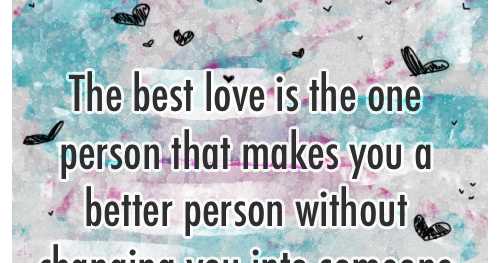 I Love You - Now Change Yourself For Me