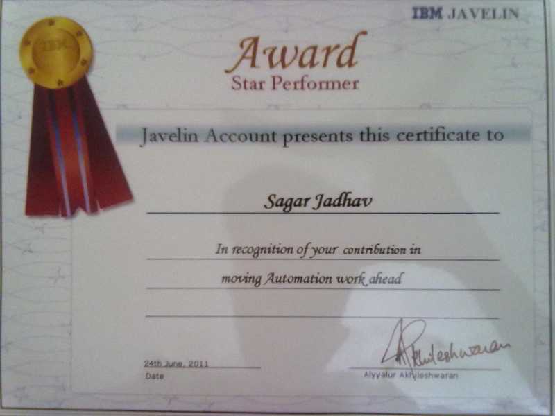 IBM Star Performer Award - 6/24