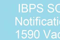 IBPS SO 2018 Notification 