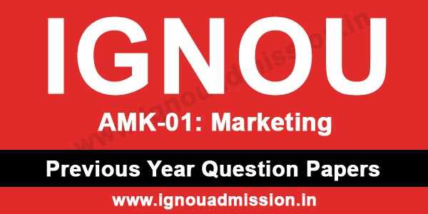 IGNOU AMK 1 Question Paper - IGNOU Admission
