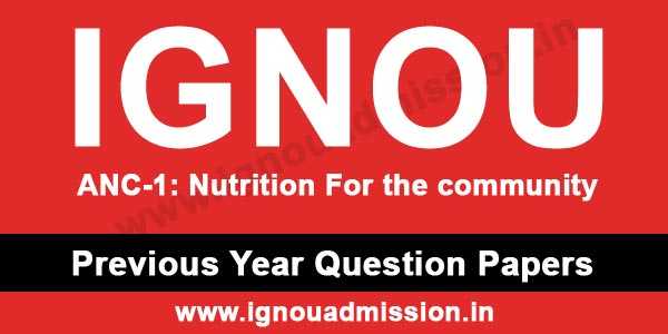 IGNOU ANC 1 Question Paper - IGNOU Admission