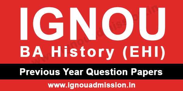 IGNOU BA History Question Paper - IGNOU Admission