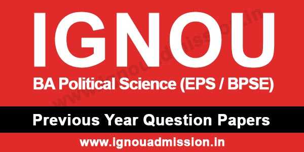 IGNOU BA Political Science Question Paper - IGNOU Admission