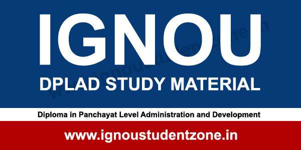IGNOU DPLAD Study Material - Ignou Student Zone