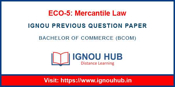 IGNOU ECO 5 Question Paper - IGNOU HUB