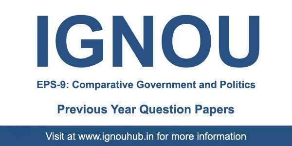 IGNOU EPS 9 Question Papers - IGNOU HUB