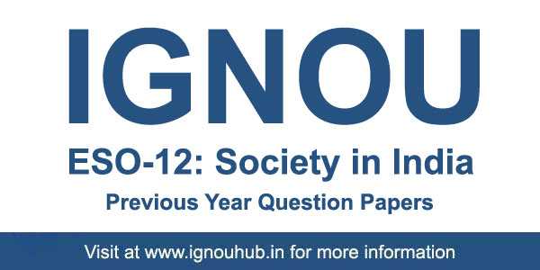 IGNOU ESO 12 Question Papers - IGNOU HUB