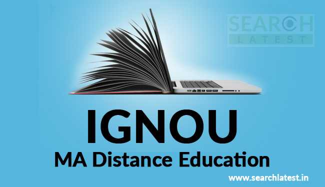 IGNOU MA Distance Education Admission 2018 - SearchLatest.in