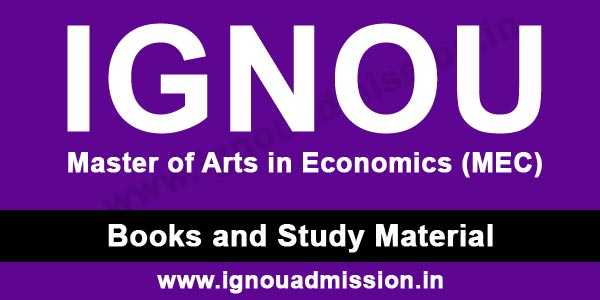IGNOU MA Economics Study Material - IGNOU Admission