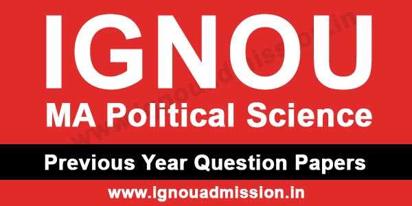 IGNOU MA Political Science Question Paper - IGNOU Admission