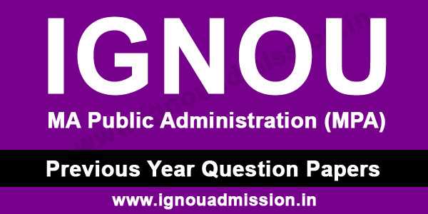IGNOU MA Public Administration Question Paper - IGNOU Admission