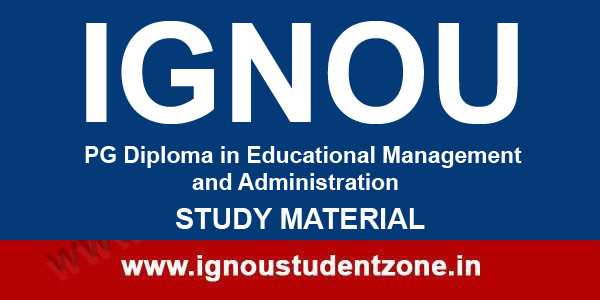 IGNOU PGDEMA Study Material - Ignou Student Zone