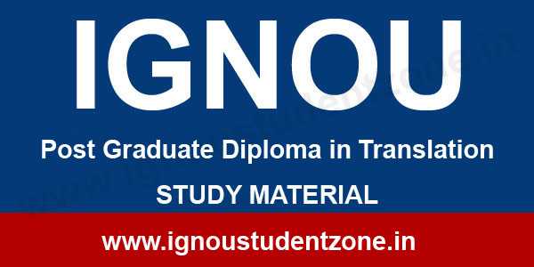 IGNOU PGDT Study Material - Ignou Student Zone