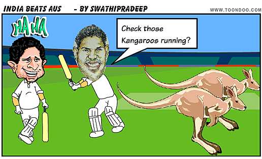 INDIA BEATS AUSTRALIA!