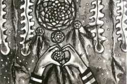 INKTOBER DAY 27 -  THE MOON CATCHER