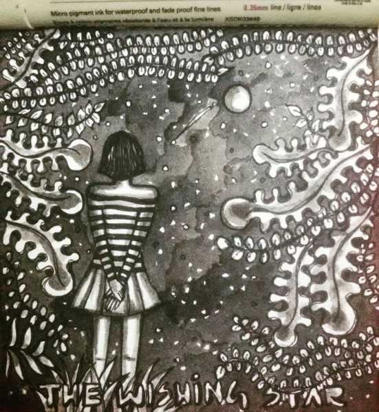 INKTOBER DAY 28 -  THE WISHING STAR