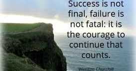 IT’S NOT FAILURE; ONLY INCOMPLETE SUCCESS