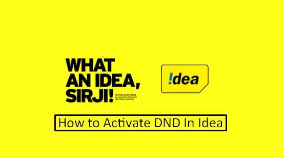 Idea DND - How To Activate Do Not Disturb Service