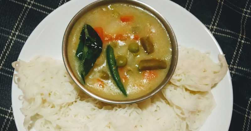 Idiyappam And Vegetable Istew
