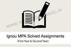 Ignou MA Public Administration Solved Assignments 2017-18