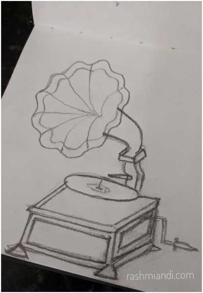 Illustration - Gramaphone | Rashmi & I