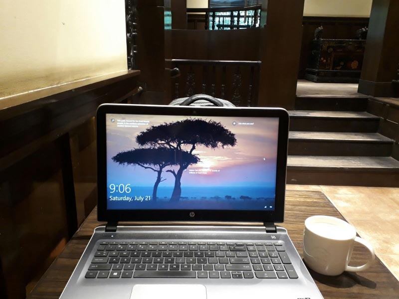 In A Coffee Shop, Writing