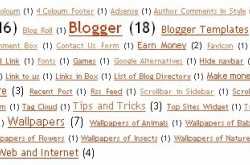 Inbuilt Label Cloud or Tag Cloud in Blogger
