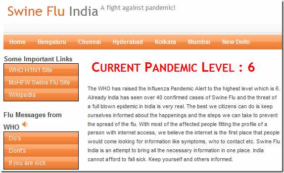 India Swine Flu Helpline Details & Contact Information