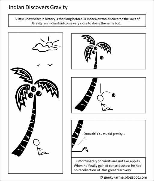 Indian Discovers Gravity