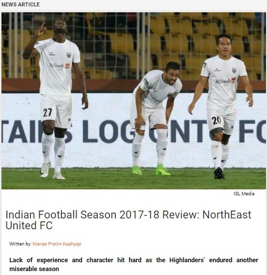 Indian Football Season 2017-18 Review: NorthEast United FC