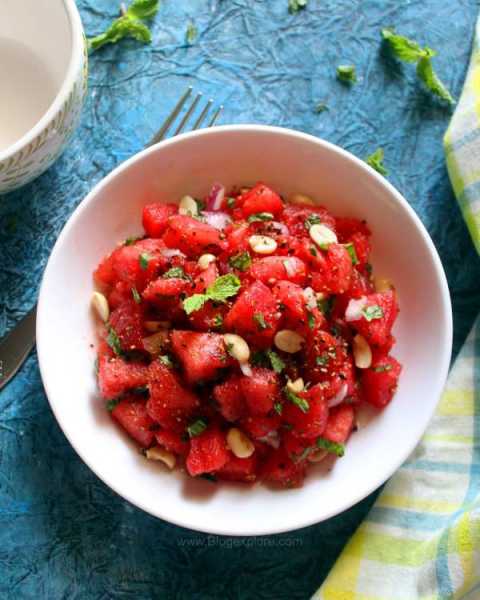 Indian Watermelon Salad | Watermelon Mint Salad - Blogexplore