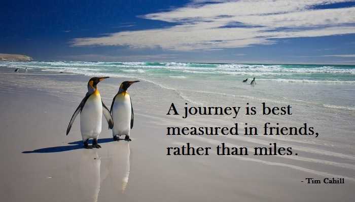 Inspirational Thought Of The Week : “A Journey Is Best Measured In Friends, Not In Miles.”