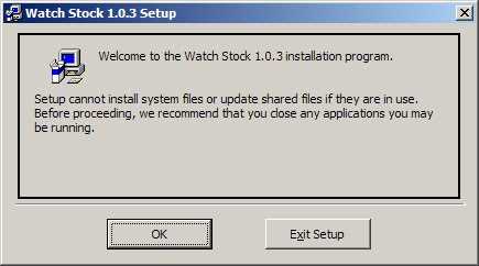 Installing Watch Stock 1.0.3