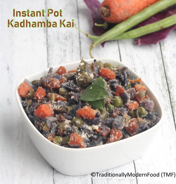 Instant Pot Mixed Vegetable Curry | Kadhamba Kai Poriyal With Almond Flour