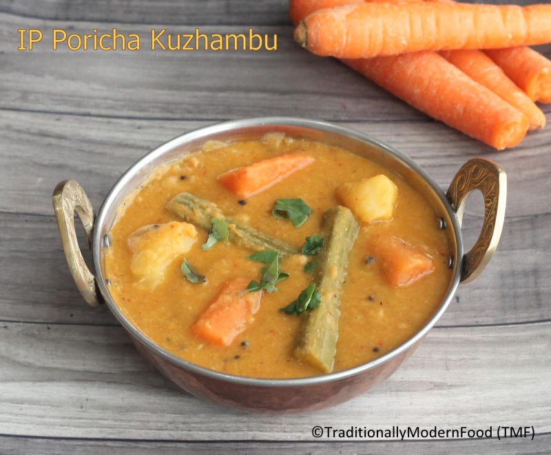 Instant Pot Poricha Kuzhambu | IP Poritha Kulambu