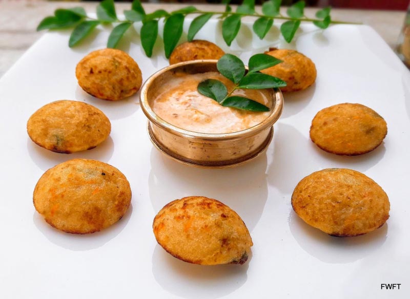 Instant Ravva Paniyaram Or Semolina Dumplings