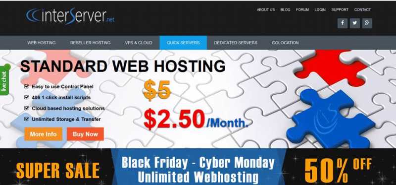 Interserver Black Friday Sale 2018 {50% Discount For Lifetime}