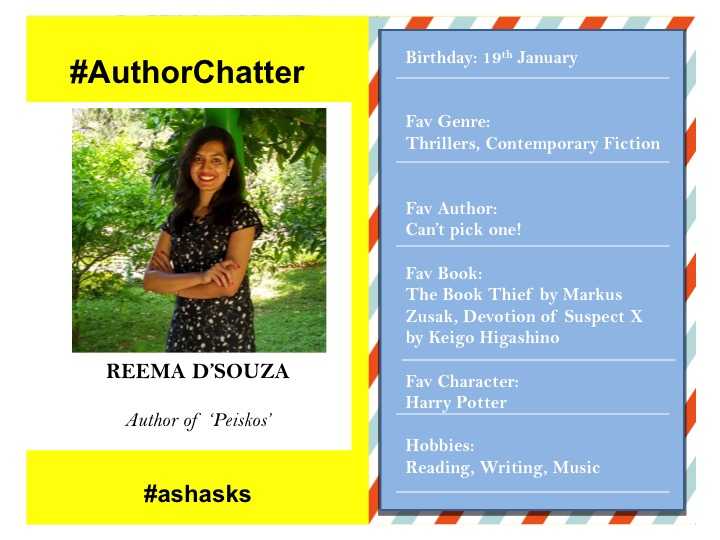 Interview With Reema, Author Of ‘Peiskos’ #ashasks