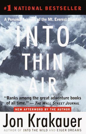 Into Thin Air: A Personal Account Of The Mount Everest Disaster