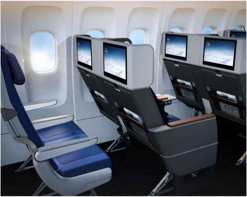 Is This The New Lufthansa Premium Economy Seat For The 777X - Live From A Lounge