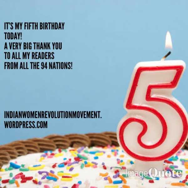 It’s My Fifth Birthday!