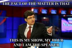 Its about Arnab Goswami