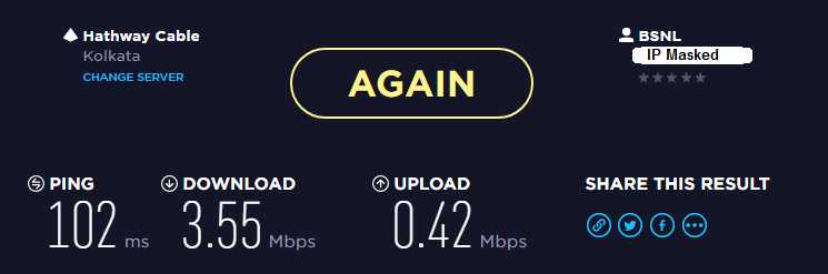 JIO Vs BSNL - Internet Speed Test Comparison