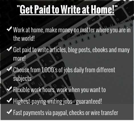 JOB GET PAID TO WRITE AT HOME