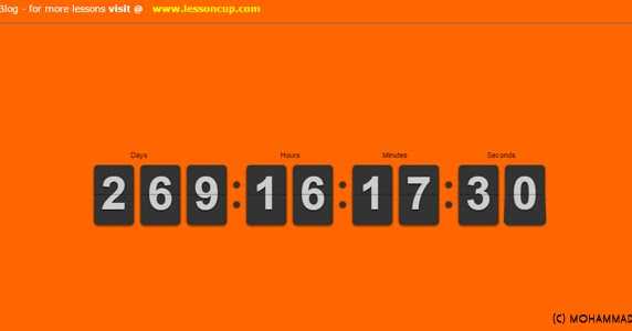 JQuery Countdown Timer