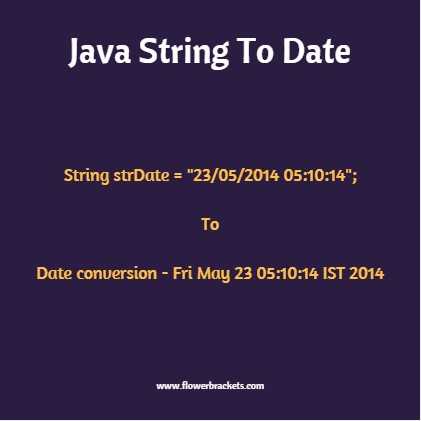 Java String To Date --- Java Examples --- Flower Brackets