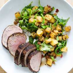 Jerked Pork Chops With Potato Salad
