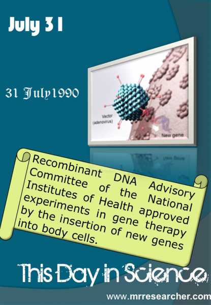 July 31 - This Day In Science