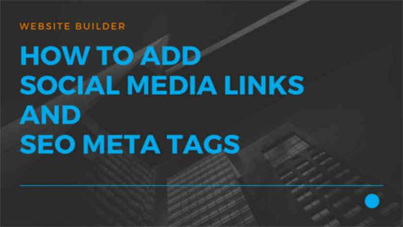 JustITHosting - How To Add Social Media Links And Seo Meta Tags - Website Builder